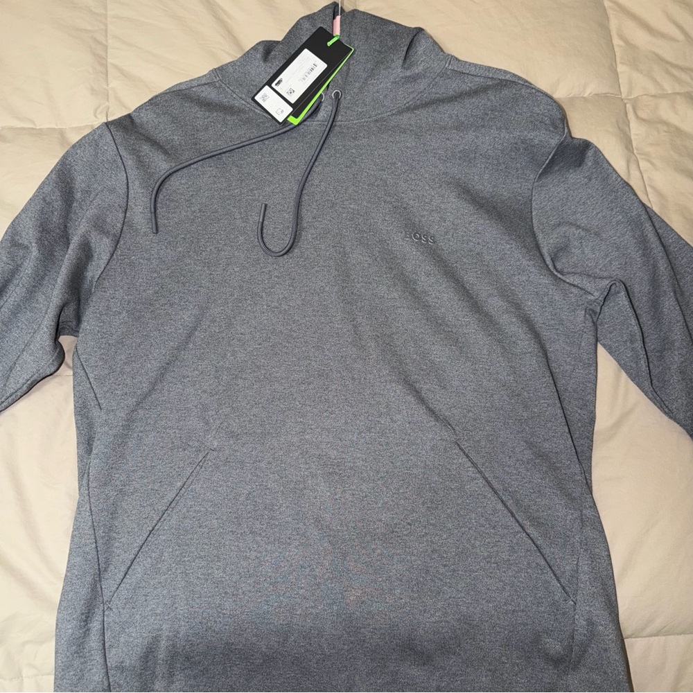 Hugo Boss Gray Heather Pullover Hoodie